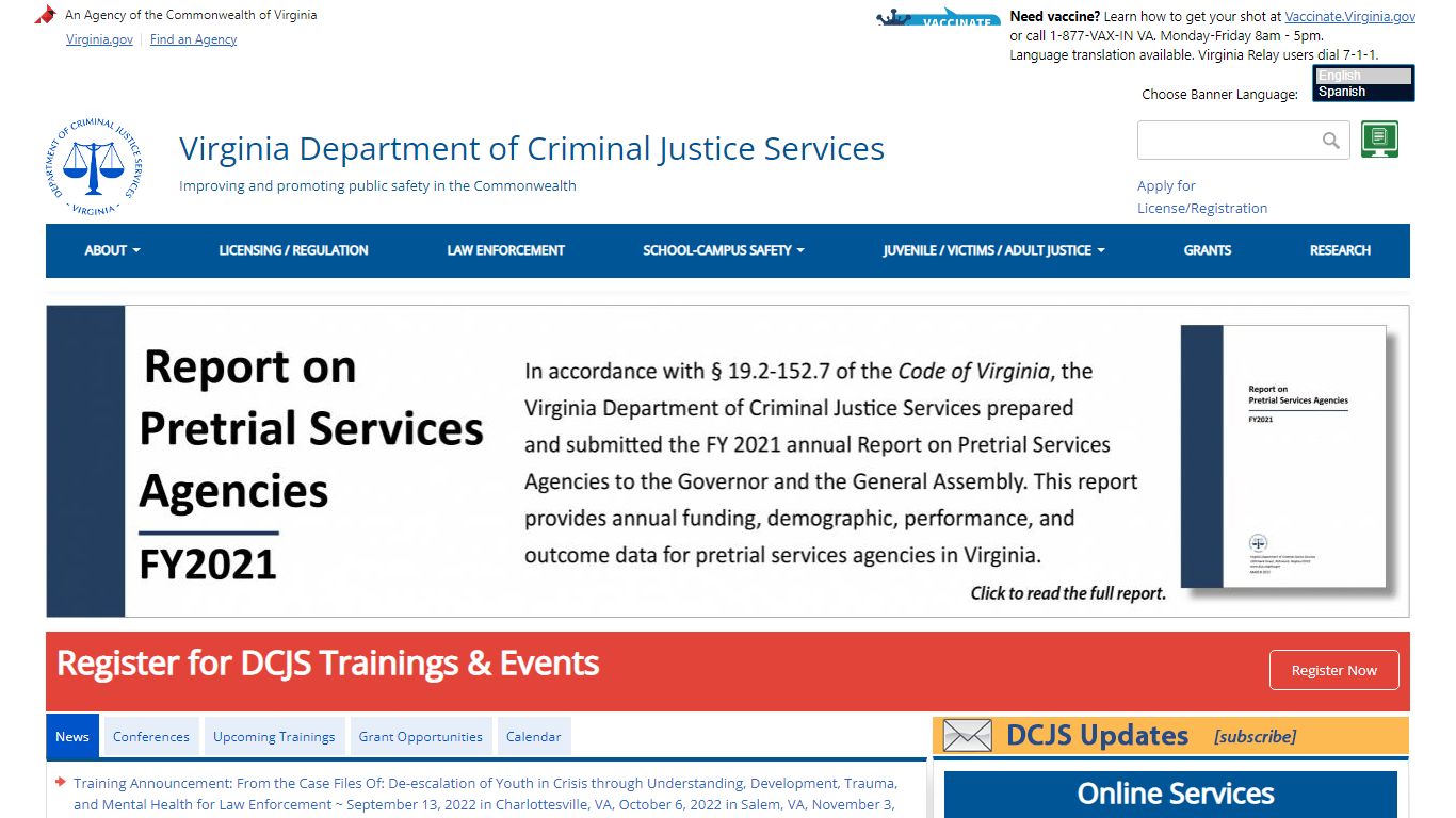 Virginia Department of Criminal Justice Services | Improving and ...